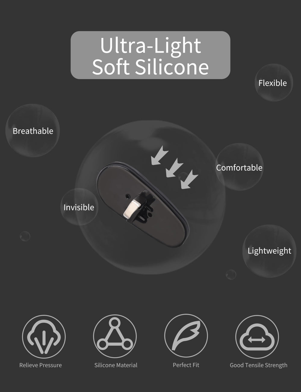 Close-up of durable hard plastic nose pads for Ray-Ban