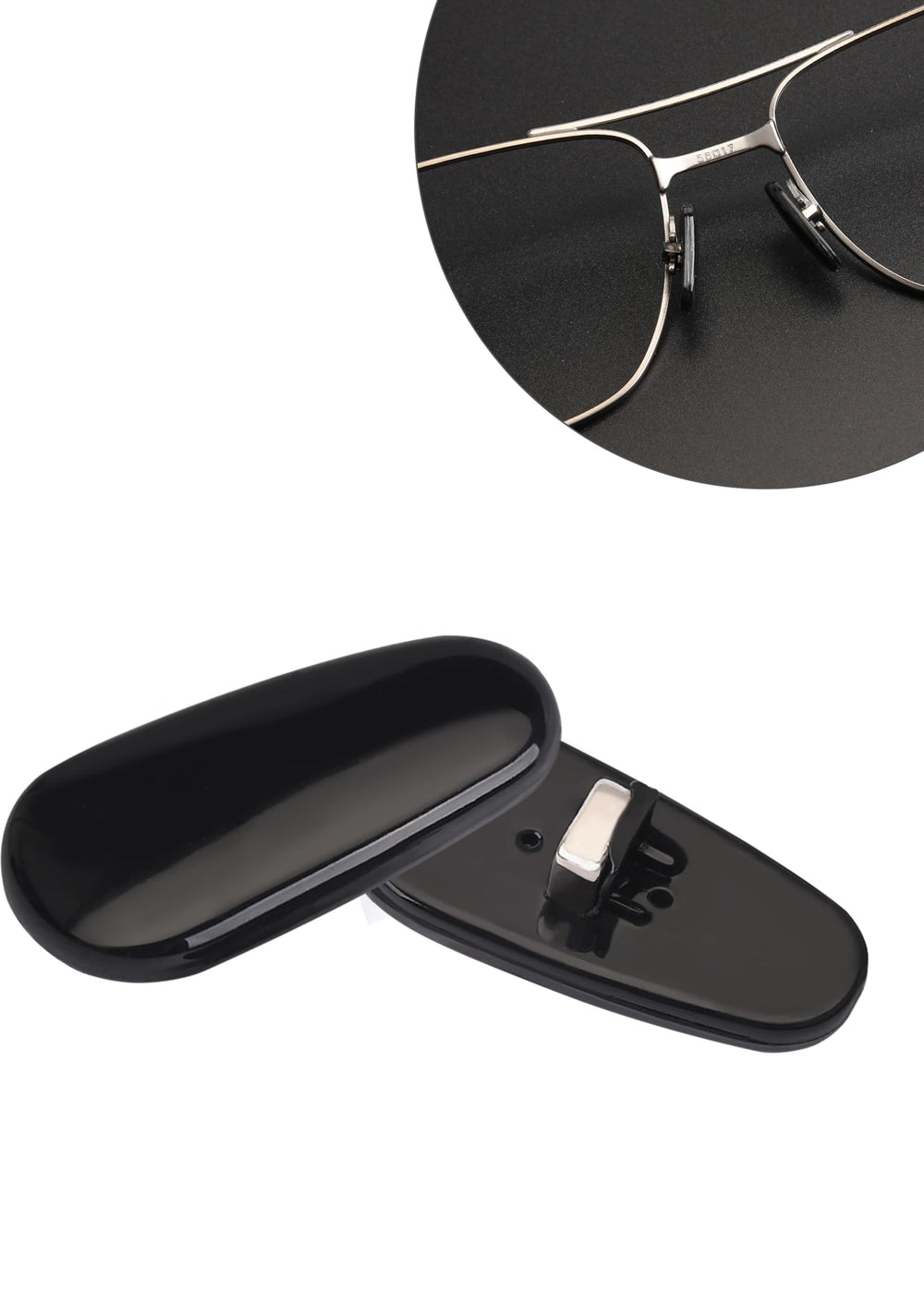 Nose pad installation-ready design for Ray-Ban pad carriers