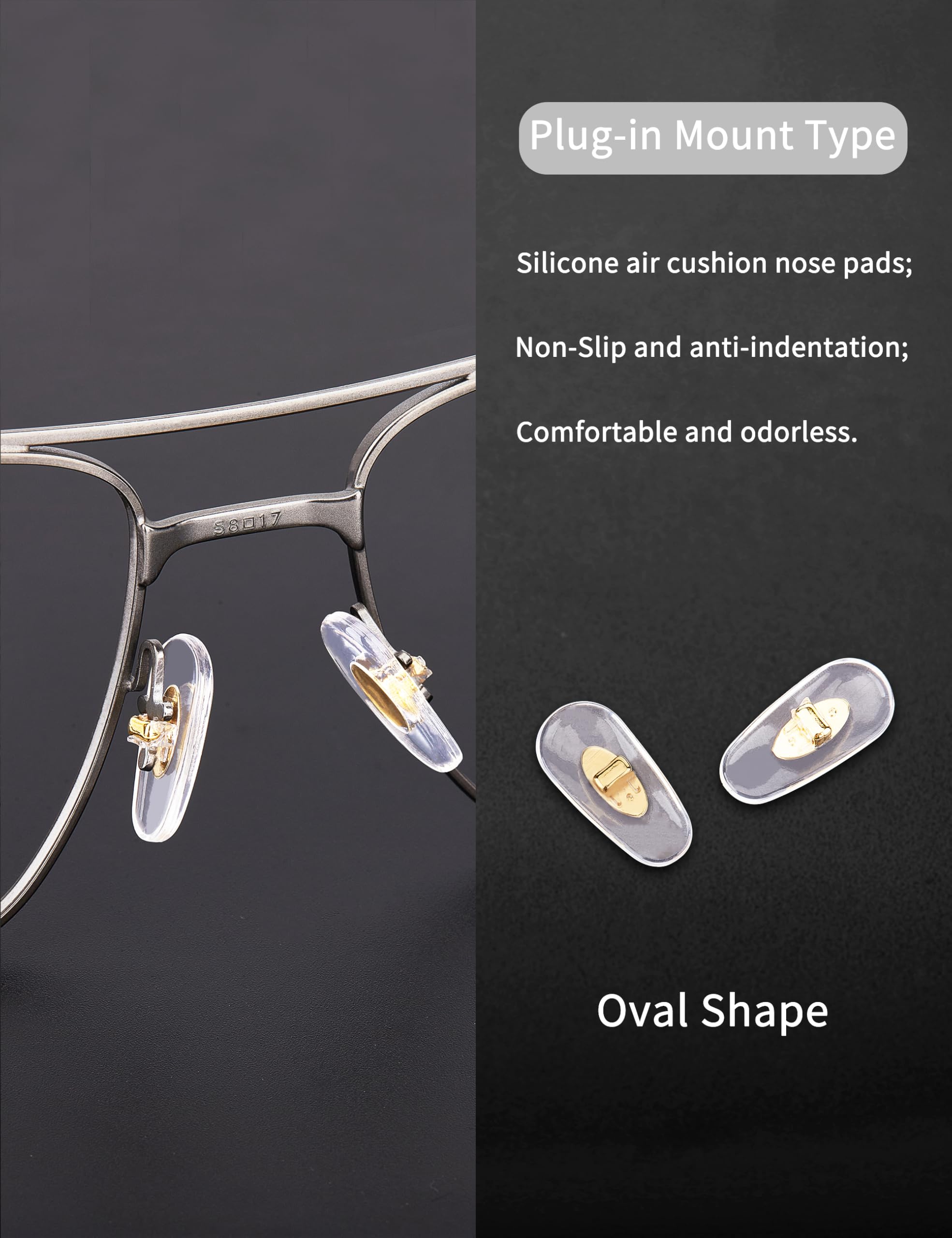 Nose pads installed on Ray-Ban frame - compatibility with RB3604 RB8052 RB8054