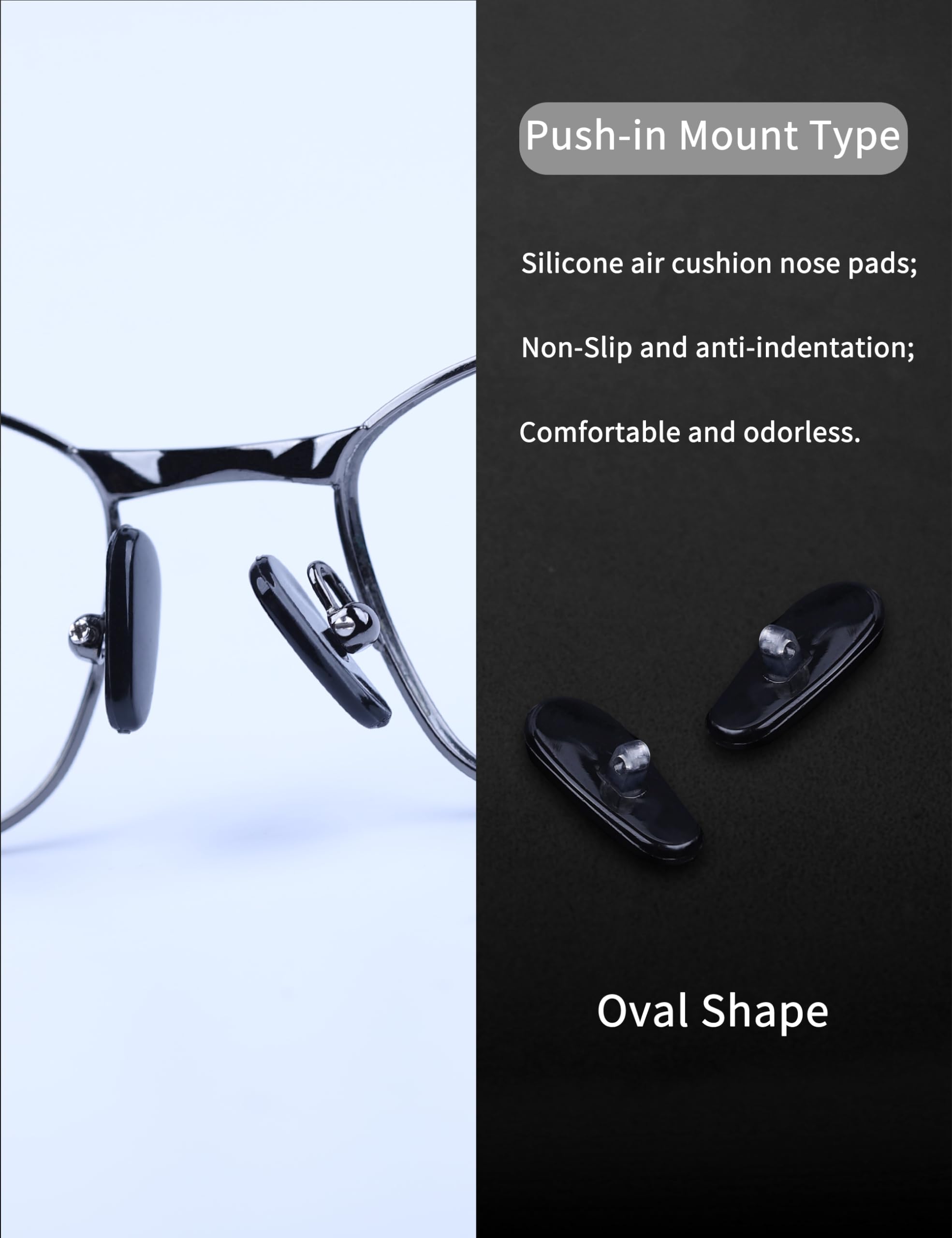 4 screws included for nose pad replacement