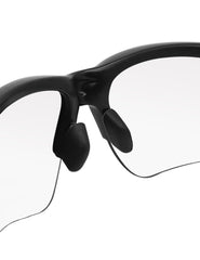 Nosepads installed in pad carrier sockets for Oakley Flak Beta OO9363