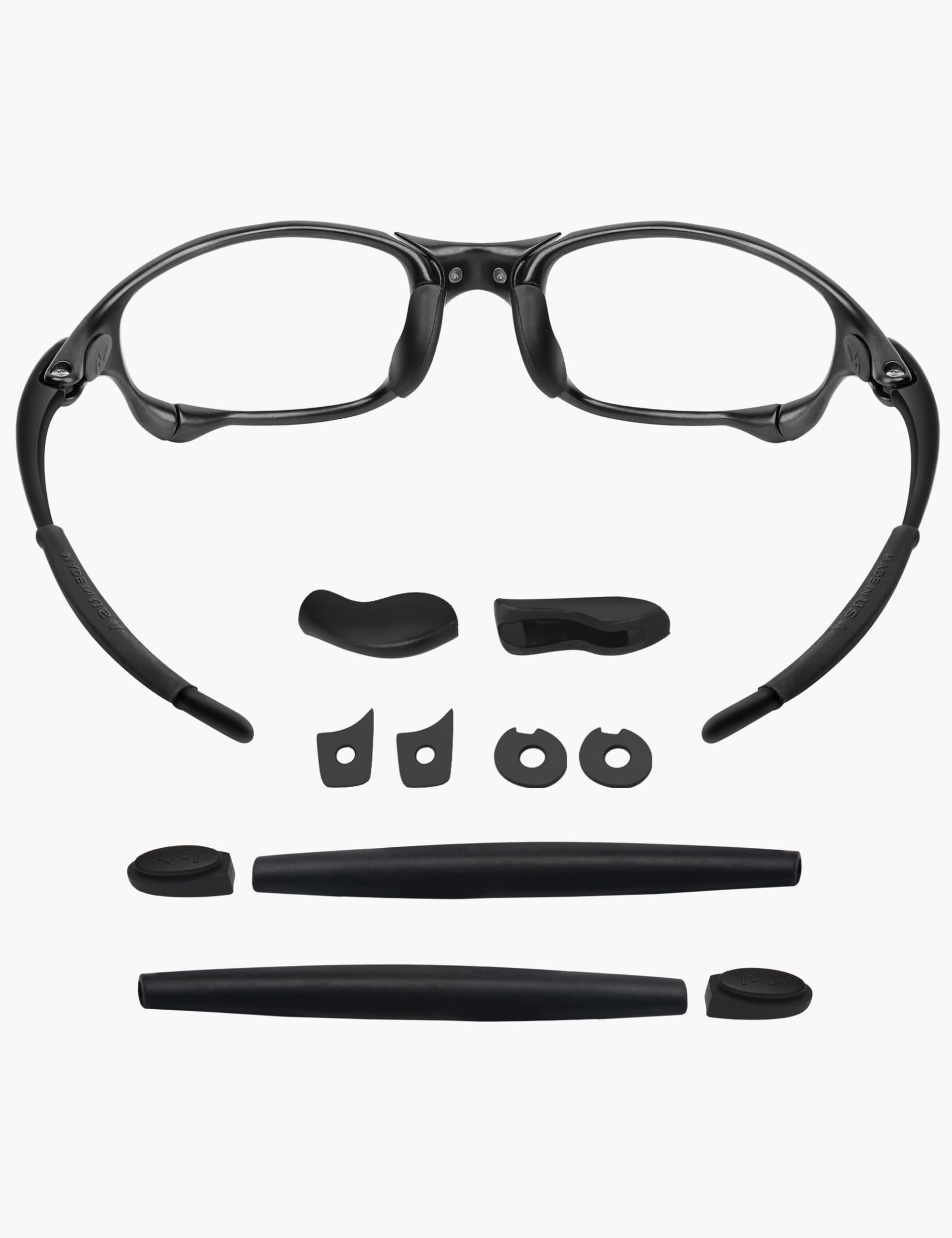 Package contents of Combine8 replacement kit: nose pads and earsocks for Oakley Juliet