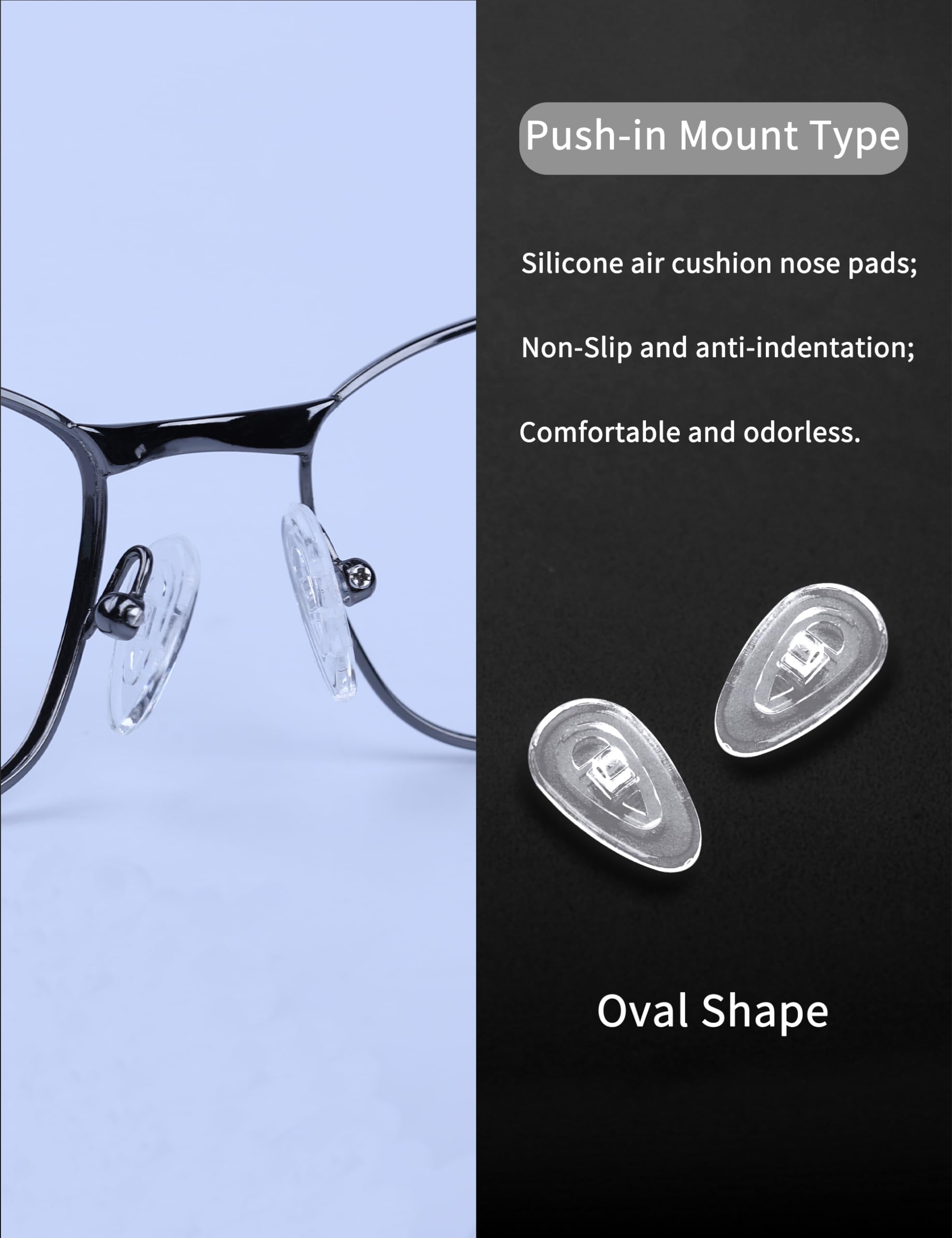 Screws and small screwdriver included in the nose pad kit