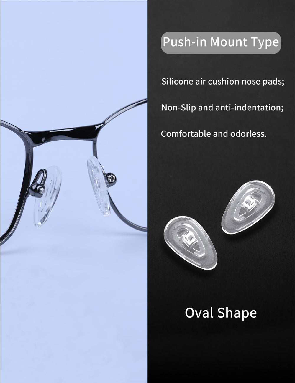 Screws and small screwdriver included in the nose pad kit