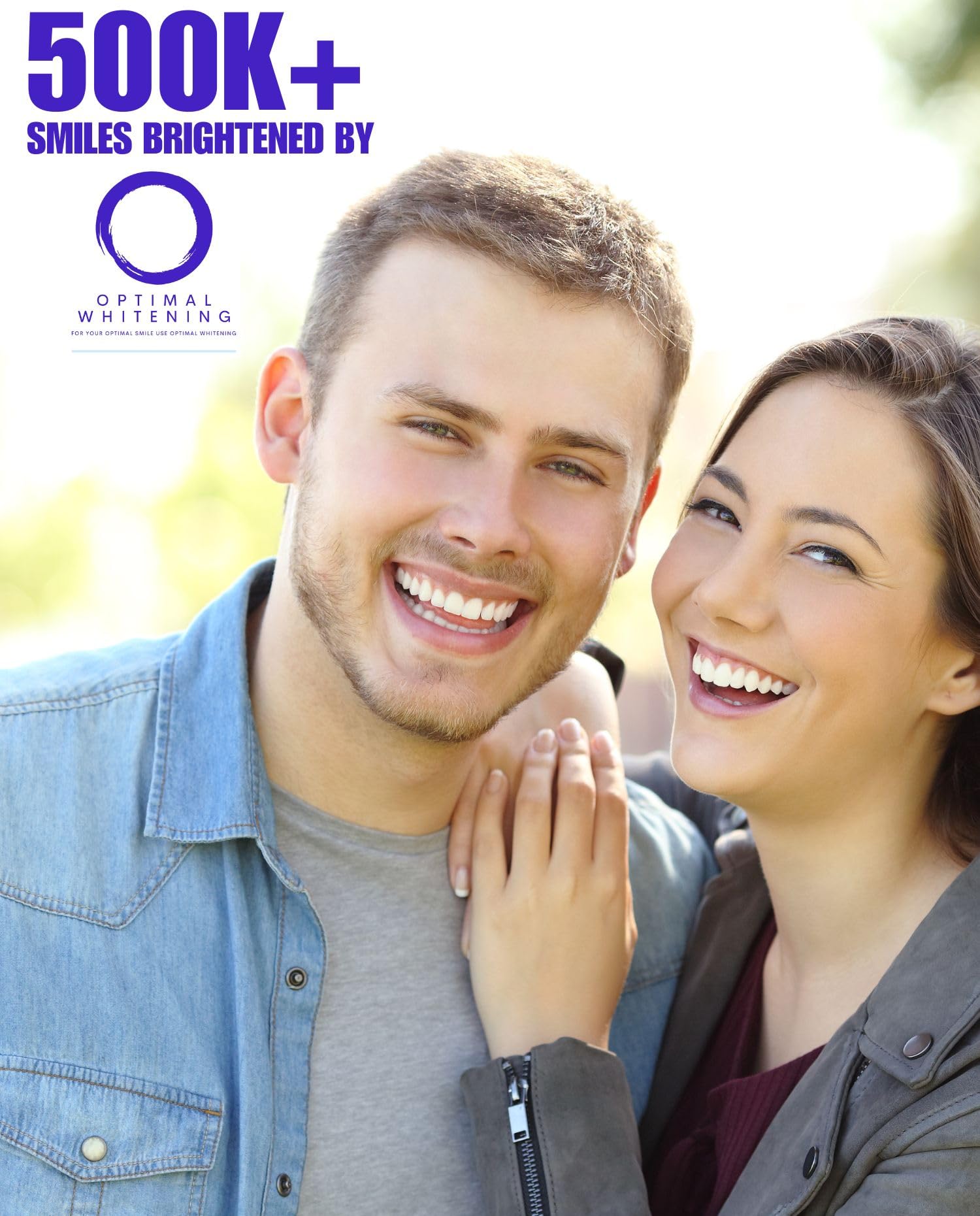 Comfortable fit whitening strips on teeth