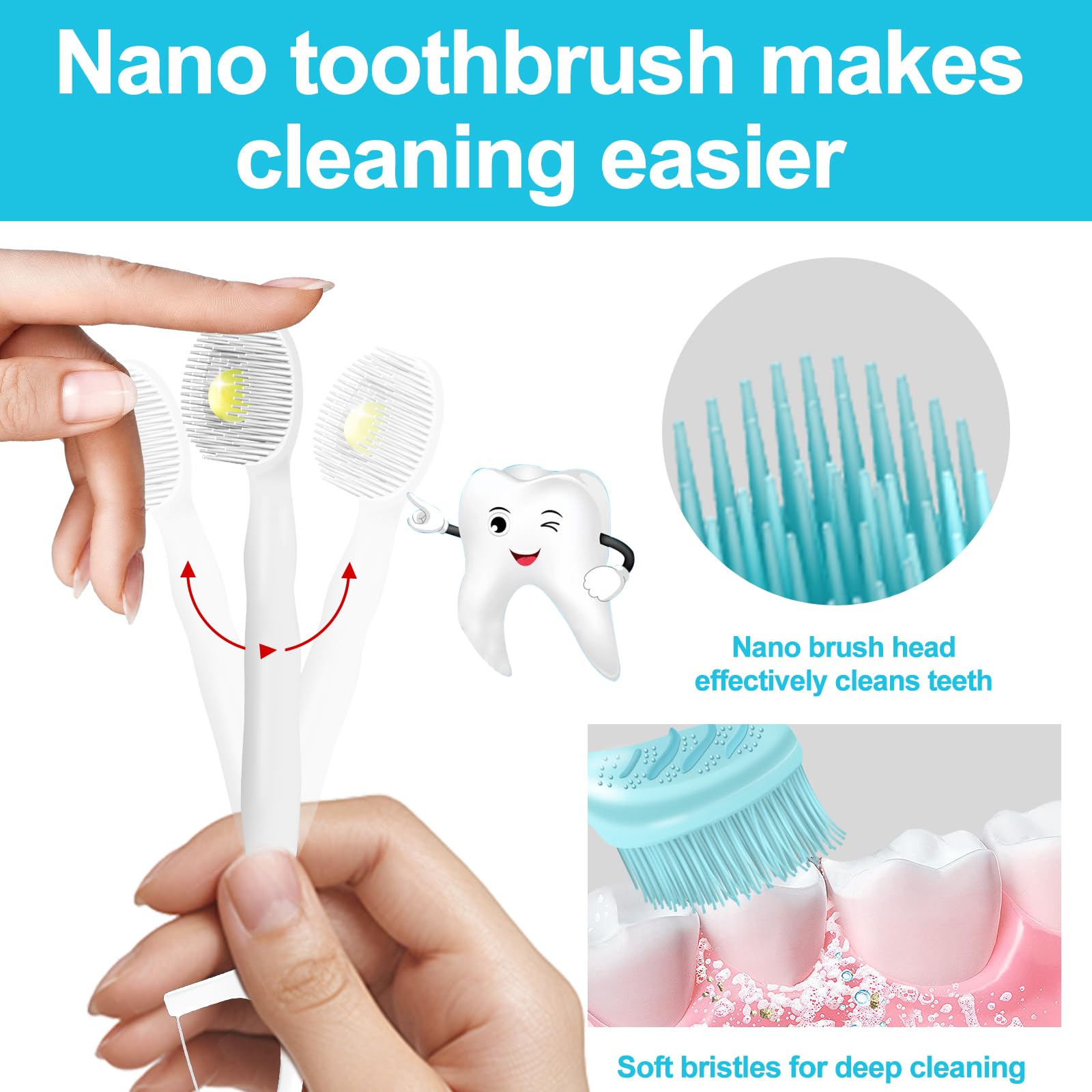 Compact and portable toothbrush for travel