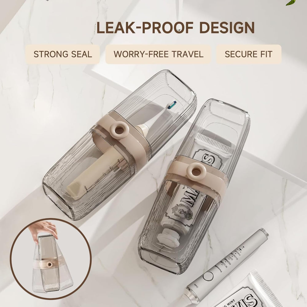 Compact travel bathroom organizer