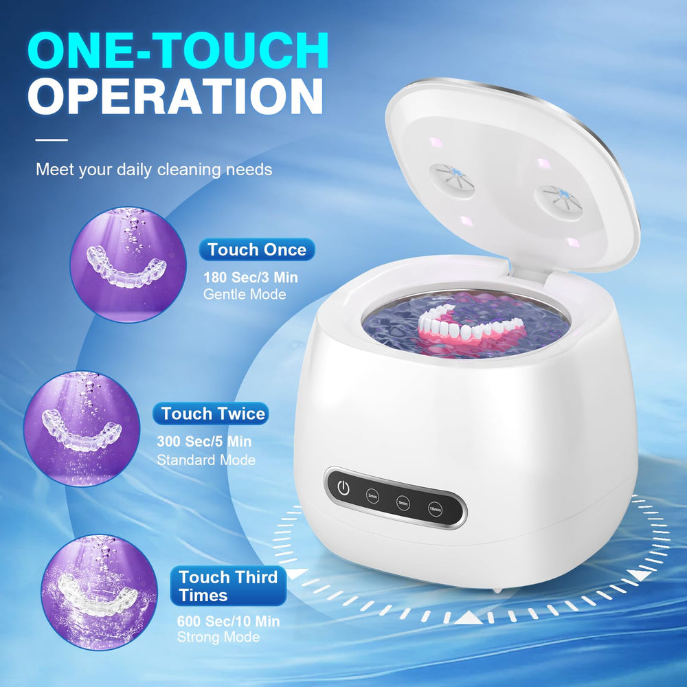 Compact travel-friendly white cleaning device