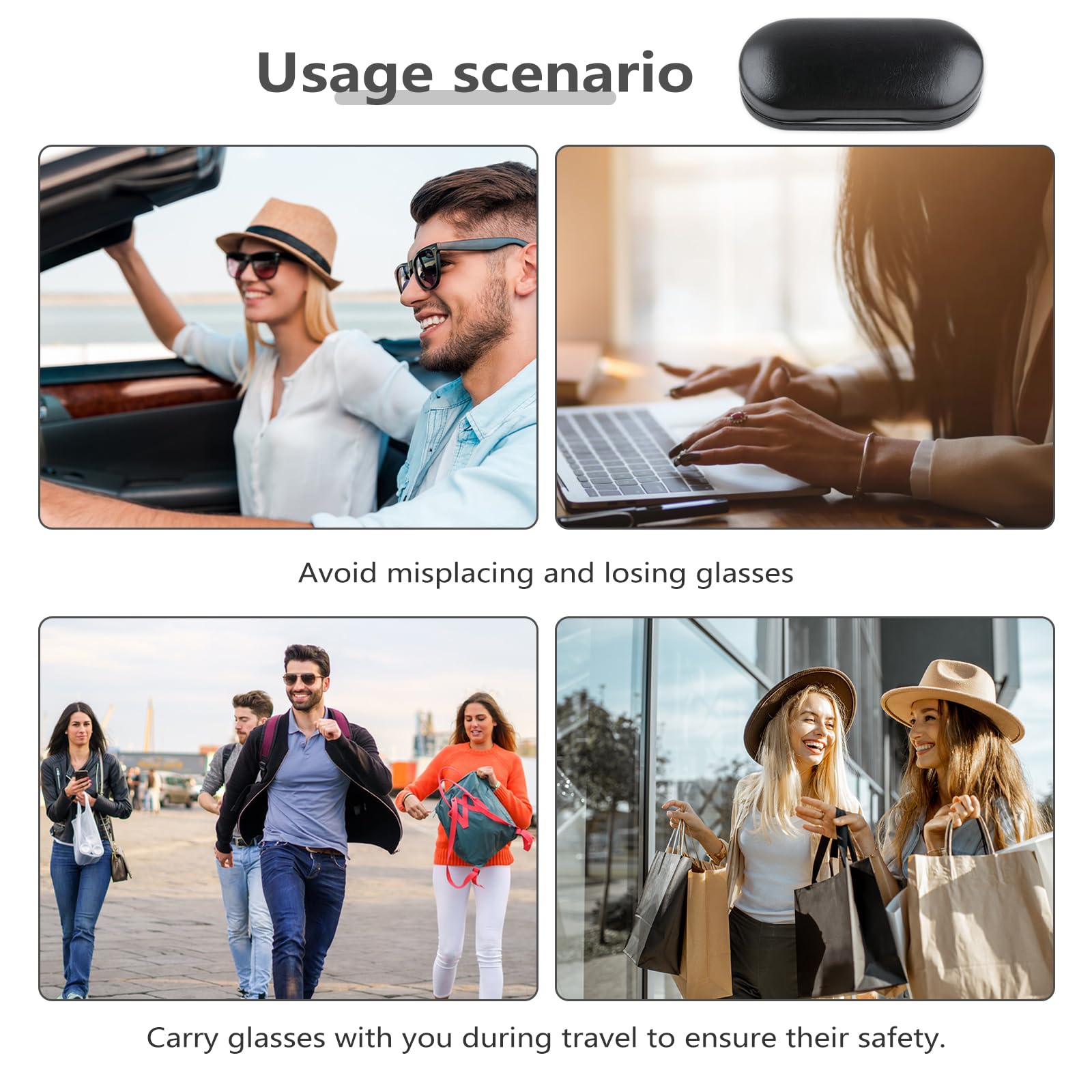 Compact travel case for glasses and lenses