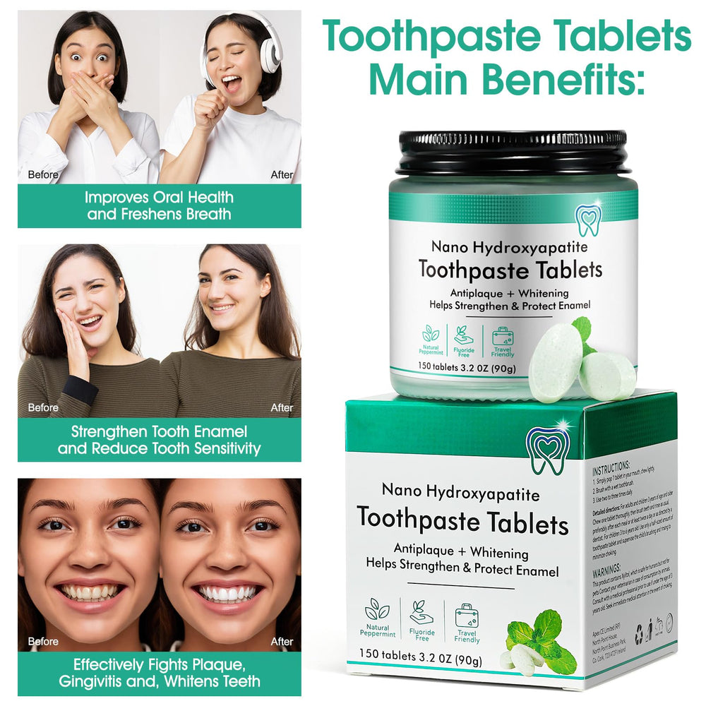 Compact travel-friendly packaging for toothpaste tablets