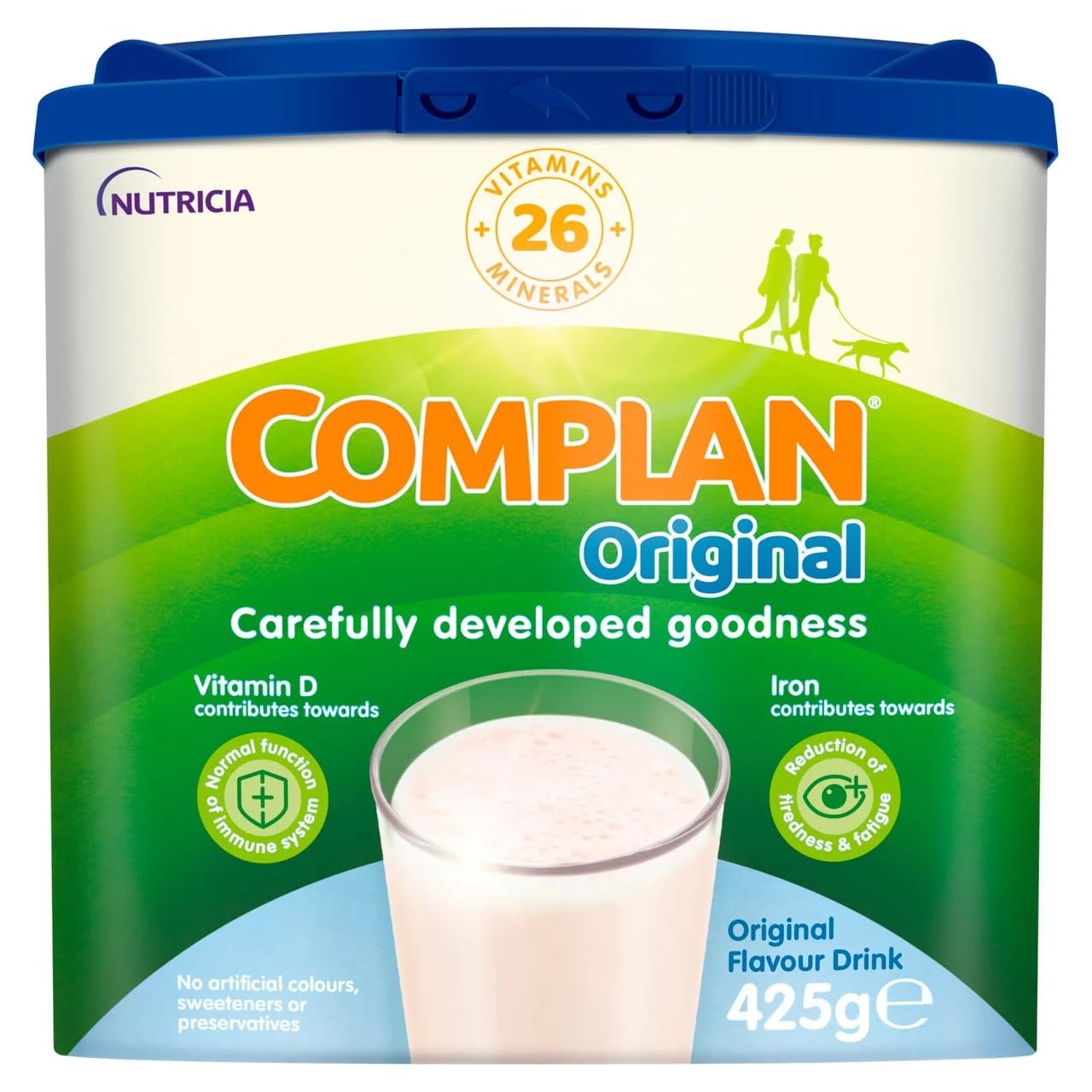 Complan original drink pour — creamy vitamin-rich shake for daily energy support.