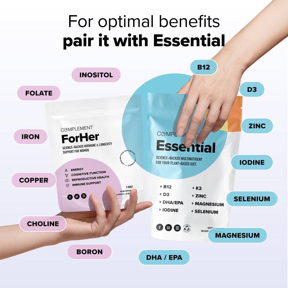 Complement ForHer single serving spoon measuring recommended dose