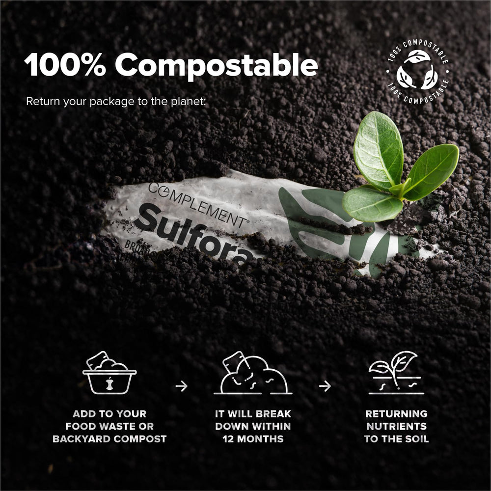 Minimalistic product photo on a white background with packaging