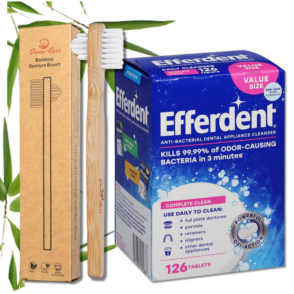 126-count Complete Clean denture cleaning tablets box