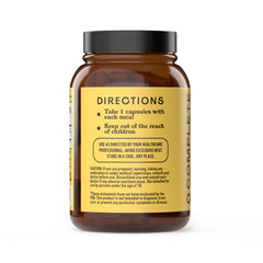 Front label of Complete Natural Digestive Enzyme Capsules bottle