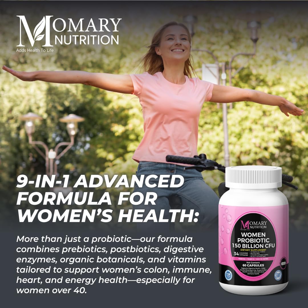 Close-up of the complete women's probiotic supplement for gut health