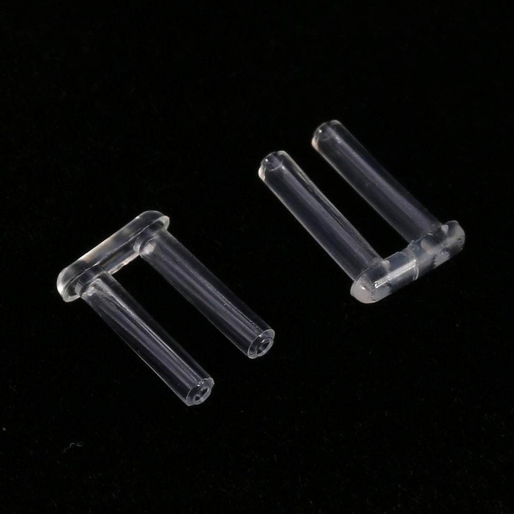 Rimless glasses repair kit components showing sleeves and tools