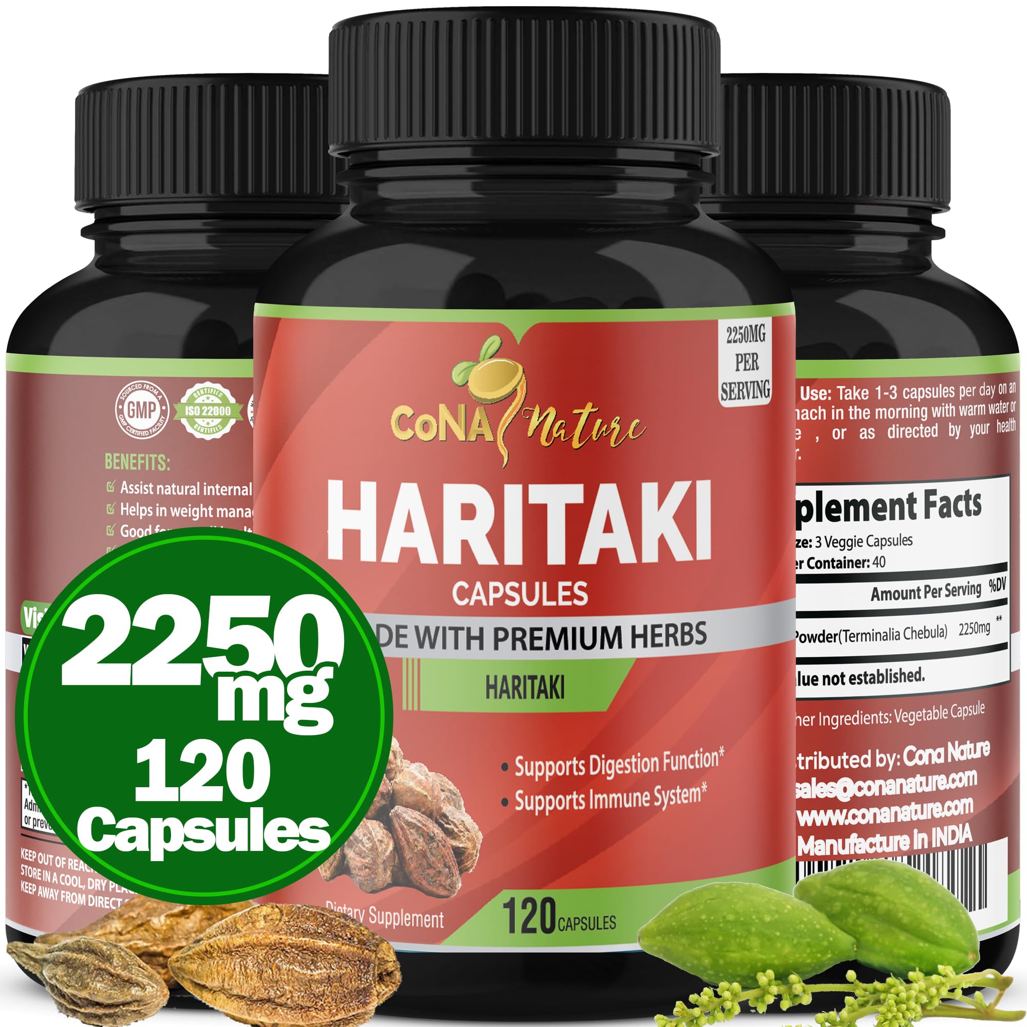 Cona Nature Haritaki Capsules 2250mg – hero image