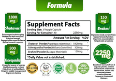 Bottle of Cona Nature Shatavari capsules showing 2250 mg blend