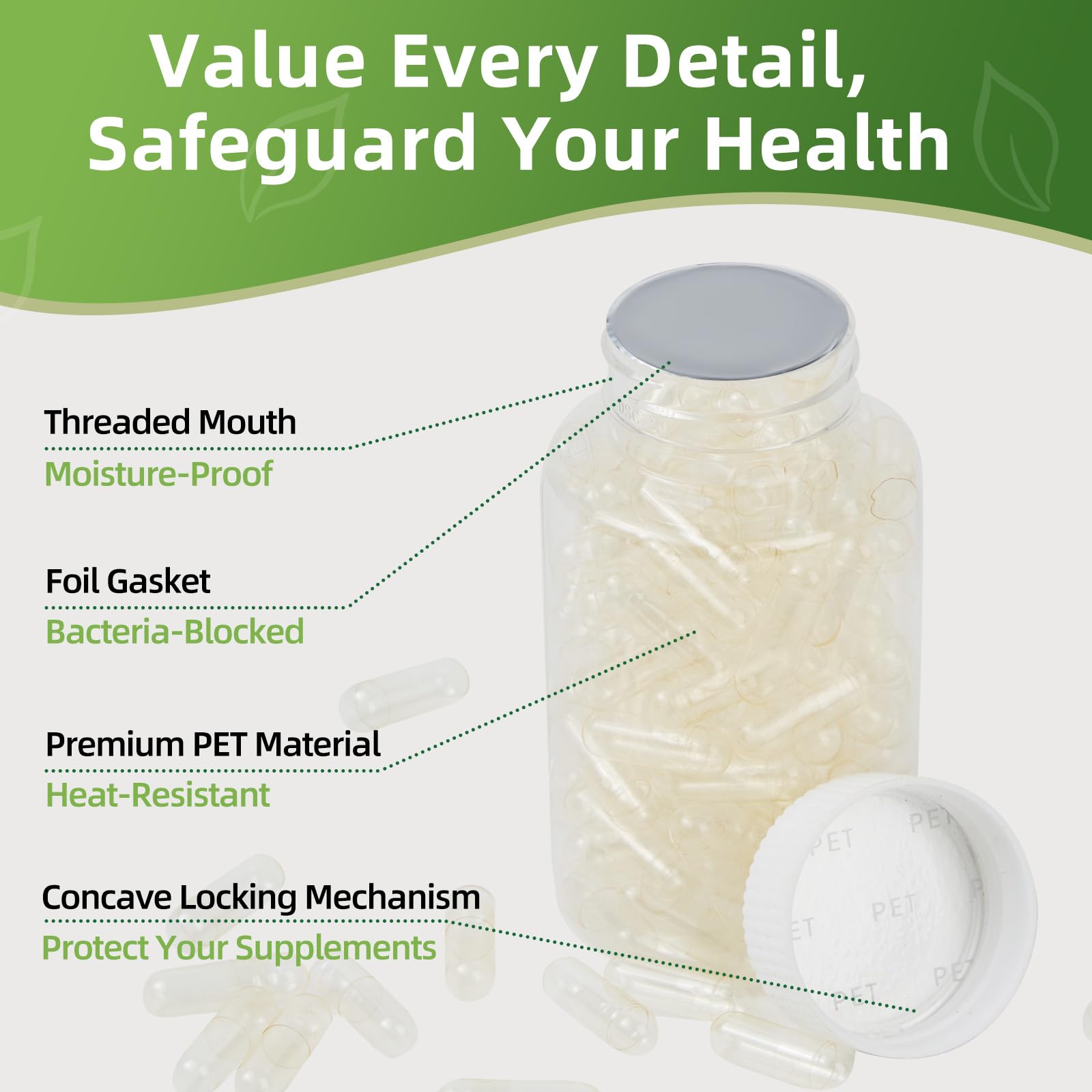 Professional concave lock design for secure sealing