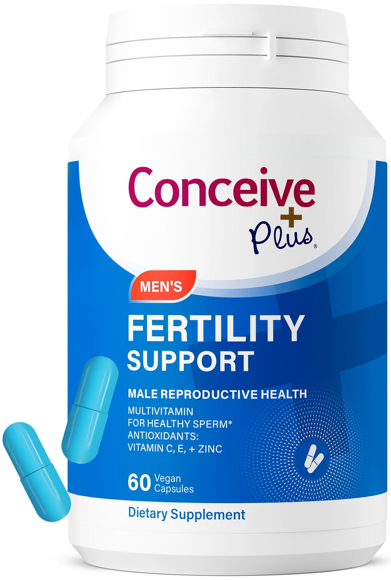 Conceive Plus Men’s Fertility Support bottle with label