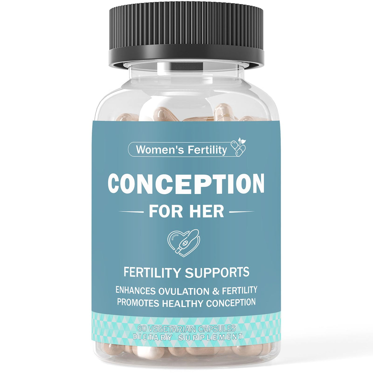 Bottle of Conception Fertility Supplement for Women with 60 vegetarian capsules