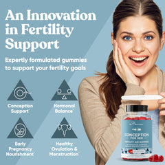Close-up of juicy strawberry-flavored fertility gummies
