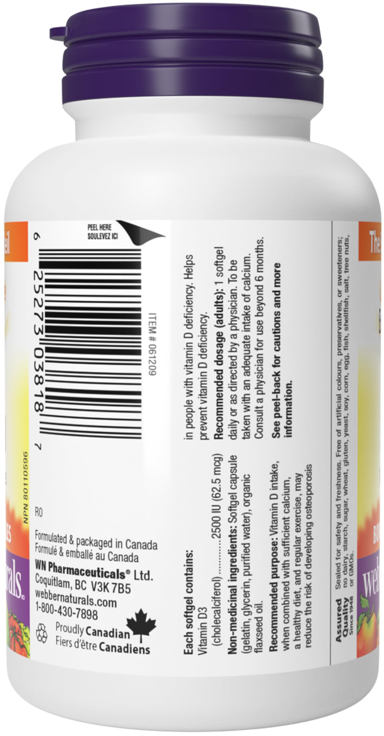 ConfettiWOW branding on Vitamin D3 packaging