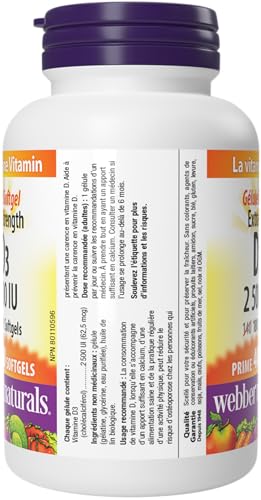 Lifestyle shot of Vitamin D3 bottle on a kitchen counter