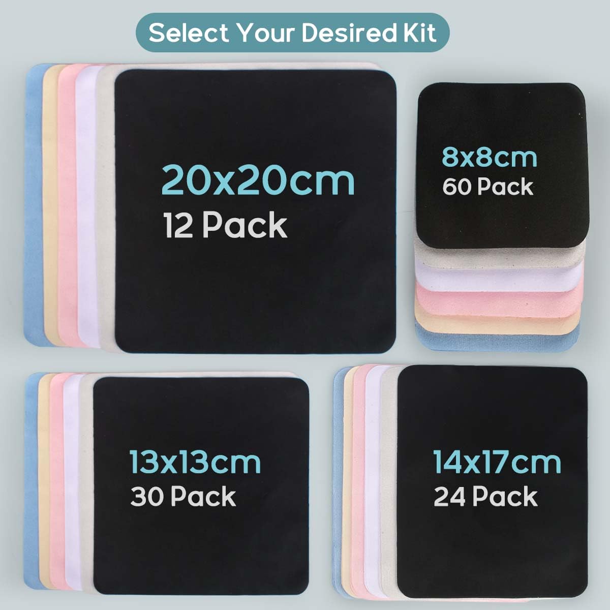 Portable CONLI 60-pack cleaning cloths shown with a travel-friendly case