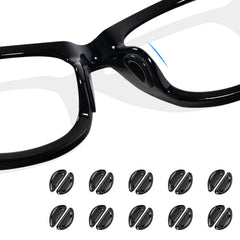 Consss black silicone eyeglass nose pads close-up