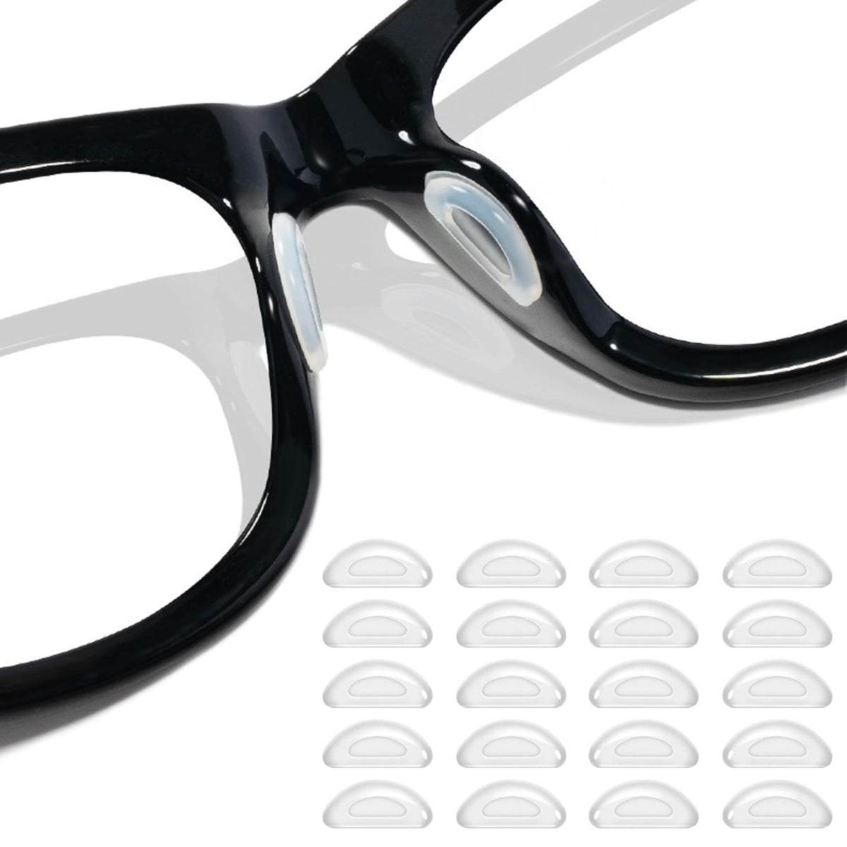 Soft silicone eyeglass nose pad cushion with 3M adhesive