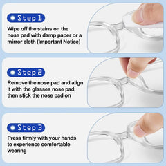 Packaging showing 10 pairs of Consss nose pads for eyewear