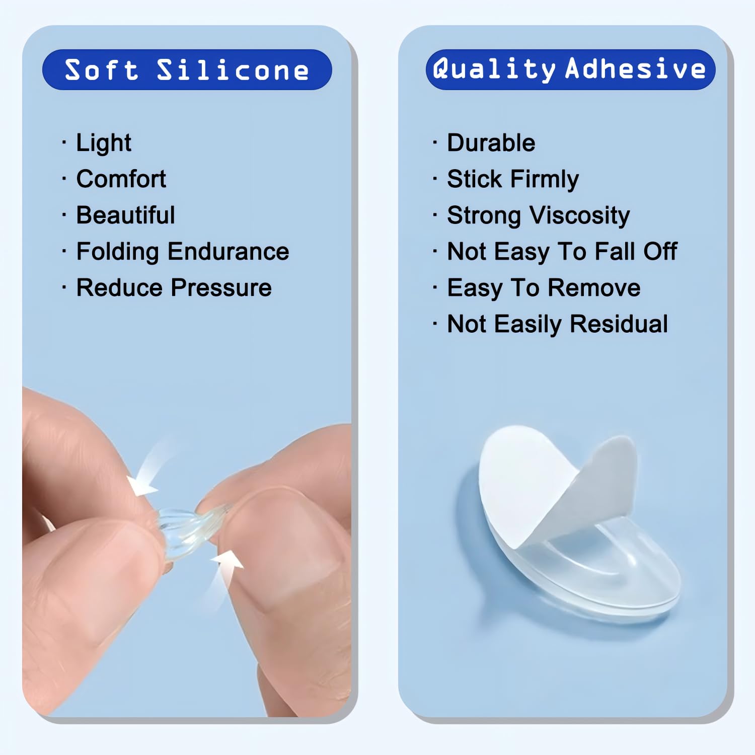 Nose pads compatible with plastic and metal frames