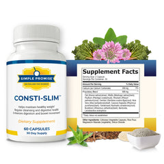 Consti-Slim bottle side view with packaging