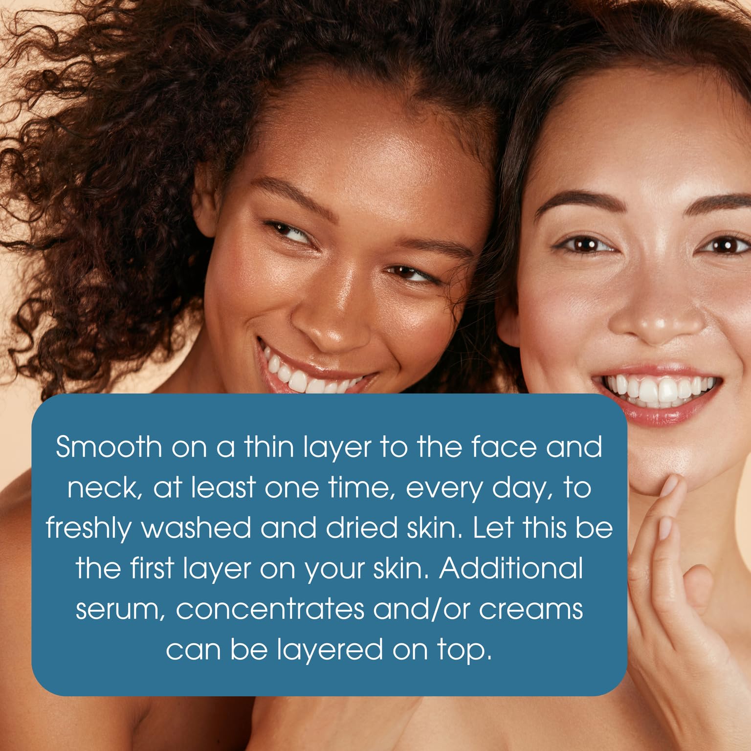 Serum being applied to skin for absorption