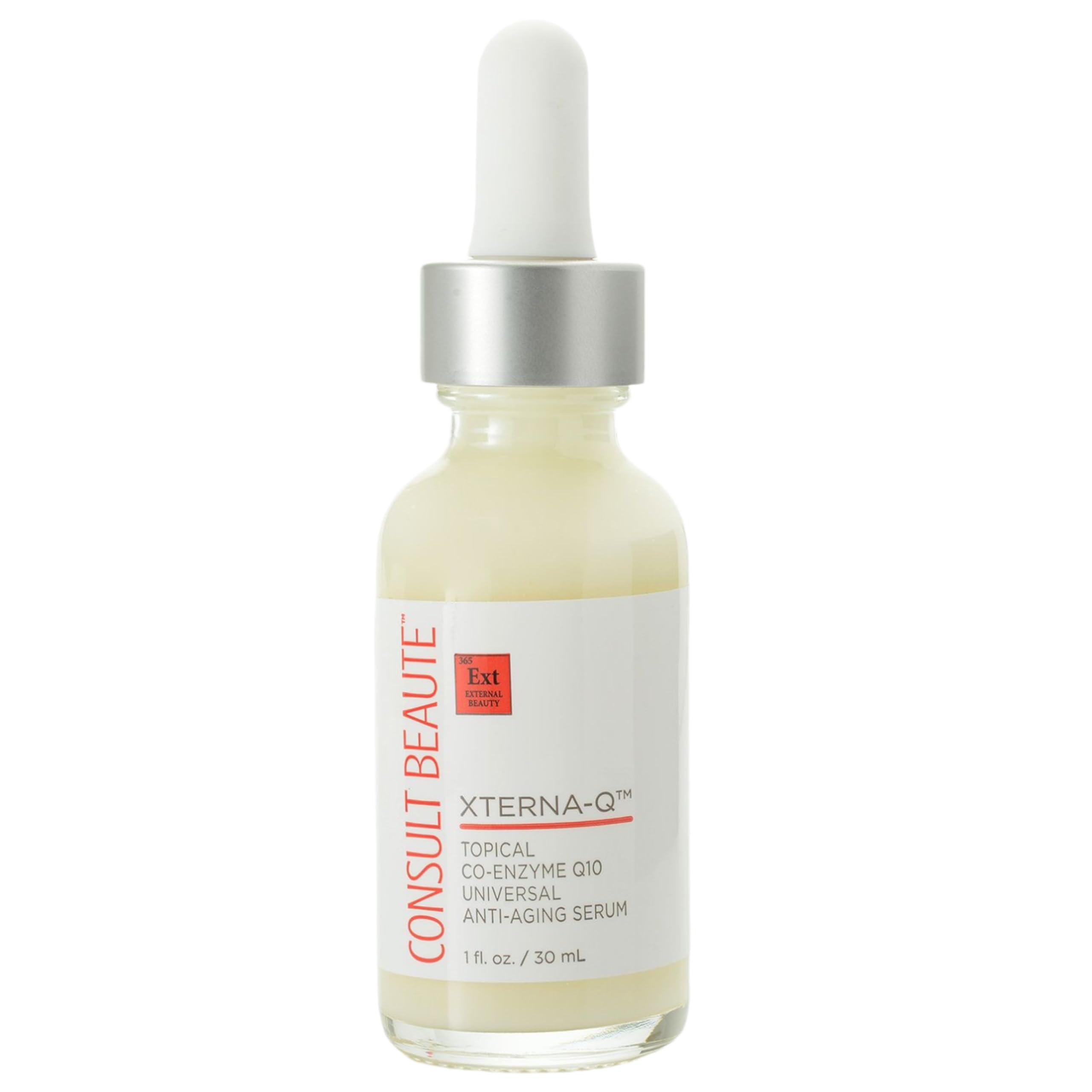 Consult Beaute XTERNA-Q CoEnzyme Q10 serum bottle on white background