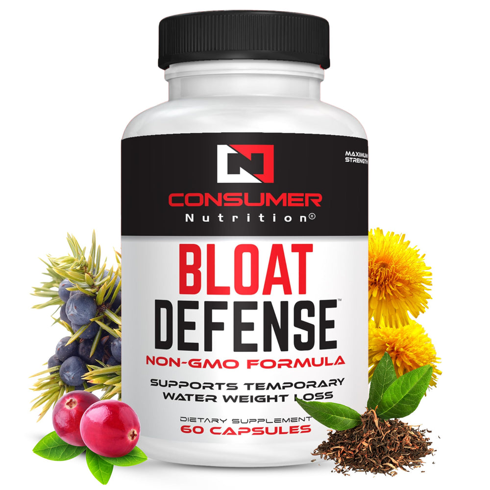 Consumer Nutrition diuretic pills bottle with capsules for bloating relief