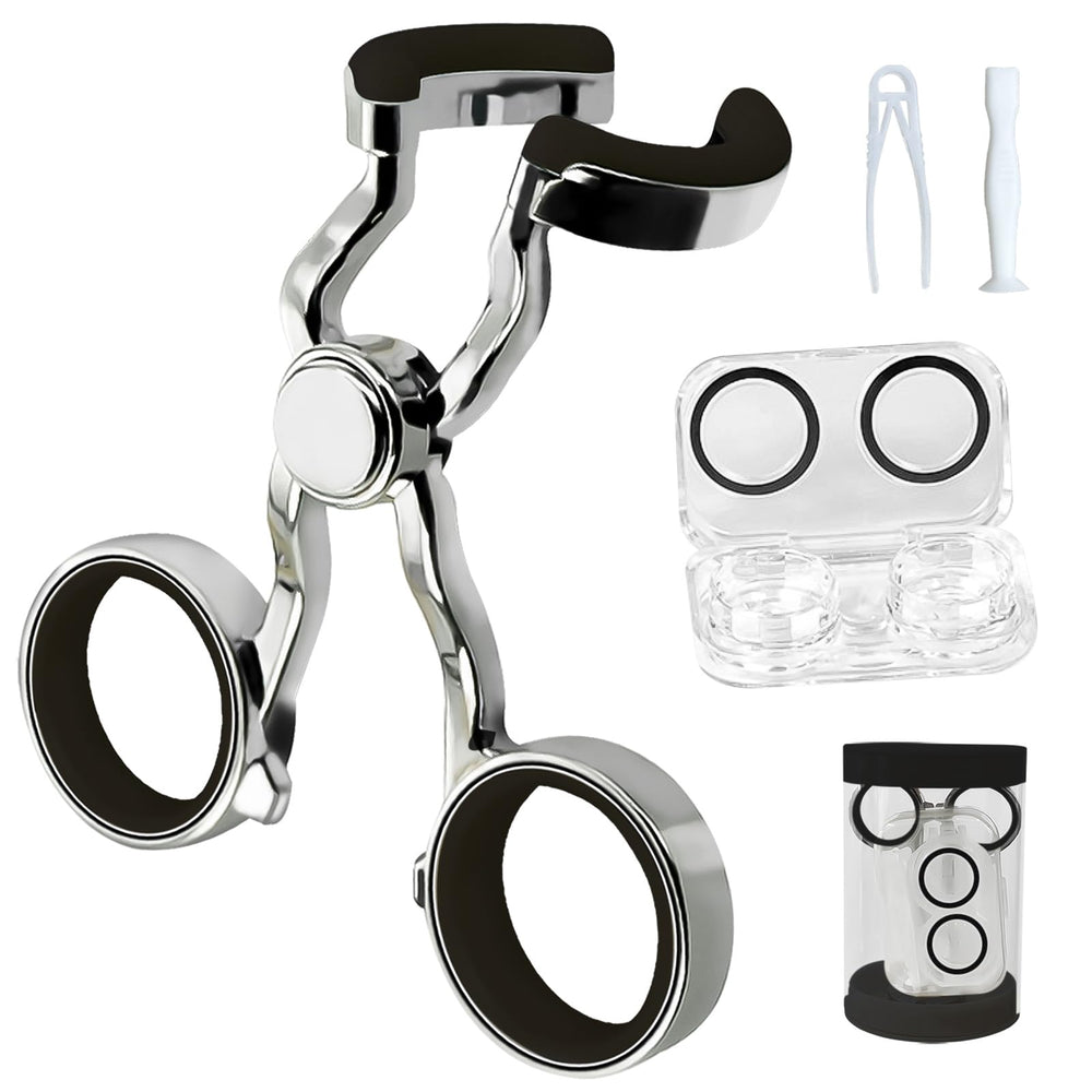 Compact contact lens applicator tool with dual-ended design