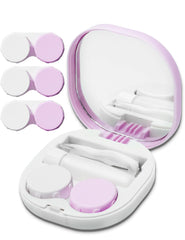 Lavender portable contact lens case front view