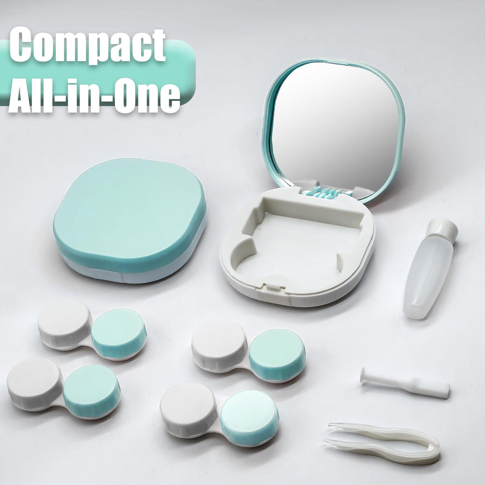 Includes multiple contact lens cases for replacement and travel use.
