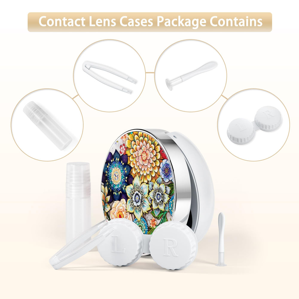 Leakproof contact lens case with built-in mirror for on-the-go use