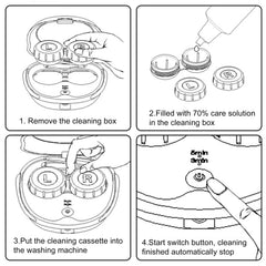 Packaging with replaceable lens containers and accessories