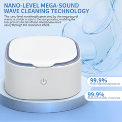 Wireless charging pad with cleaner for RGP and orthokeratology lenses
