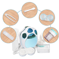 Opened travel kit showing compact 5-in-1 case components