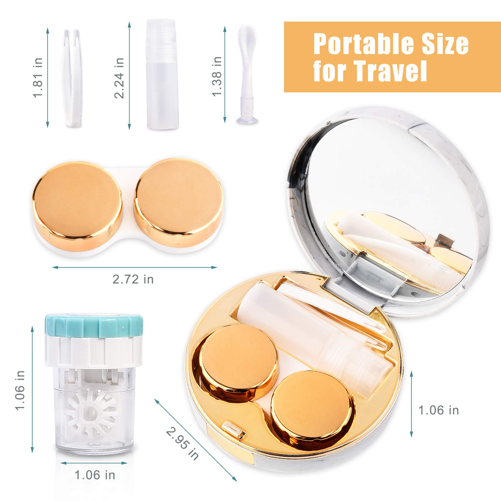 Leak-proof solution bottle and compact case