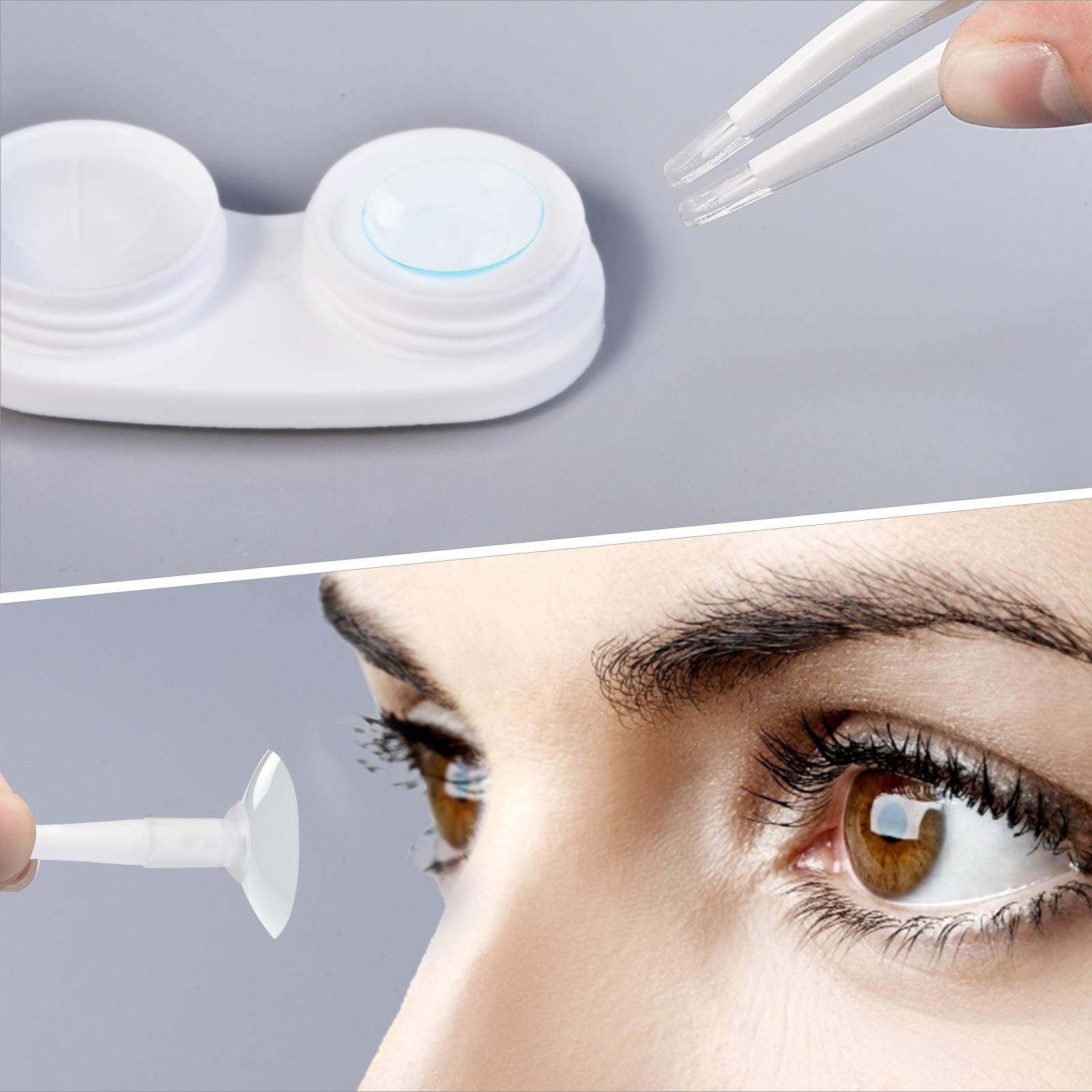 Contact lens tweezers and remover tool