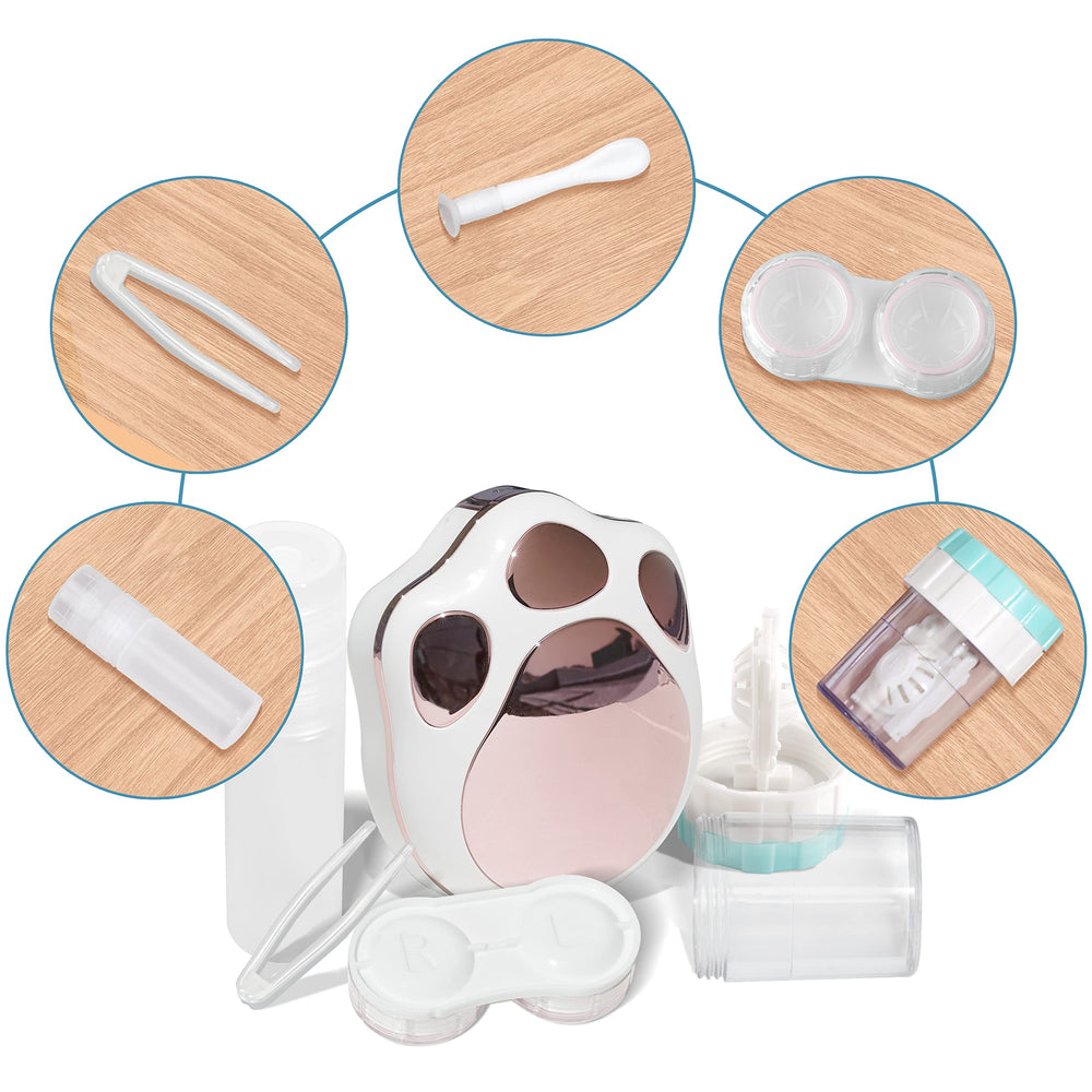 5-in-1 compact travel case with mirror and tools