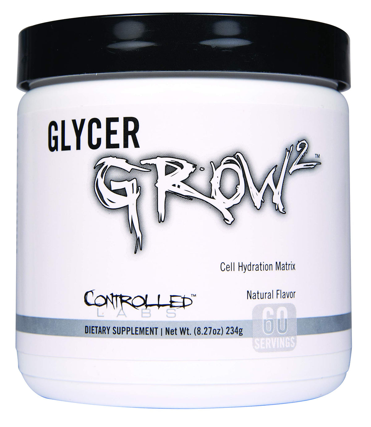 Controlled Labs GlycerGrow bottle front view supporting pre-workout cell volume.
