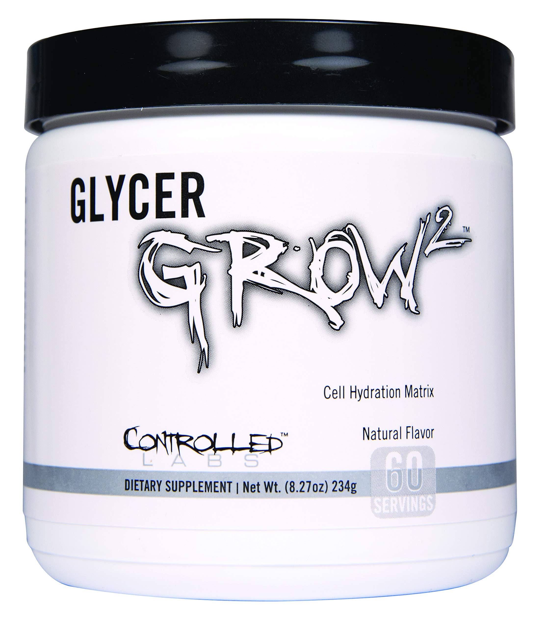 Controlled Labs GlycerGrow bottle front view supporting pre-workout cell volume.
